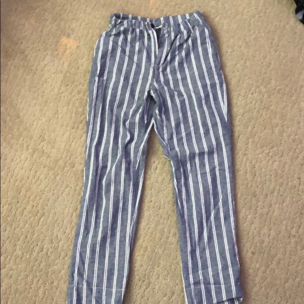 Brandy Melville blue pinstripe tilden pants